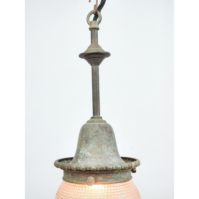 Holophane Antique English Holophane Acorn Pendant Light, 1890s For Sale - Image 4 of 7