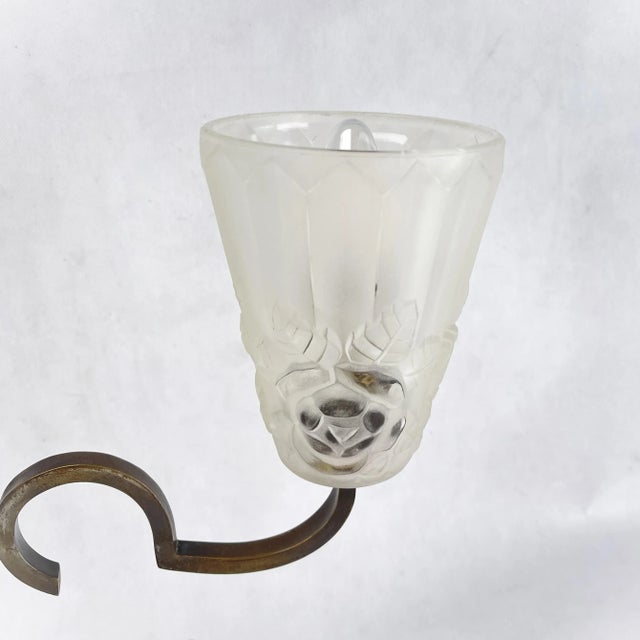 Art Deco Double Arm Lamps by Degué, 1940s, Set of 2 For Sale - Image 6 of 12