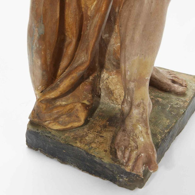 St. Joseph with Child in Terracotta, 1800s For Sale - Image 5 of 13