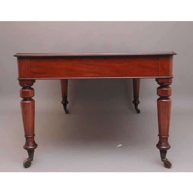 Antique Mahogany Partners Writing Table, 1840s For Sale - Image 4 of 11