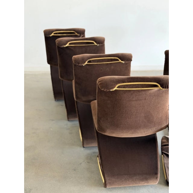 Vintage Z Chairs Attributed to Gaston Rinaldi- Set of 8 For Sale - Image 10 of 14