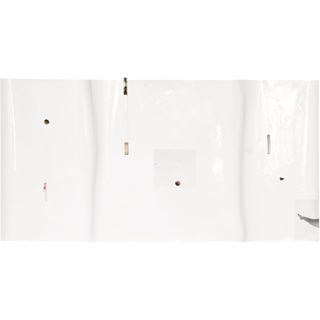 2020s Contemporary Abstract High Gloss Lacquer, Marinage/Paper "White River #23" by Harald Kröner For Sale - Image 5 of 6