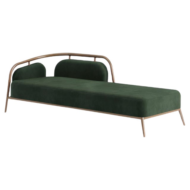 Essex Green Velvet Daybed by Javier Gomez For Sale