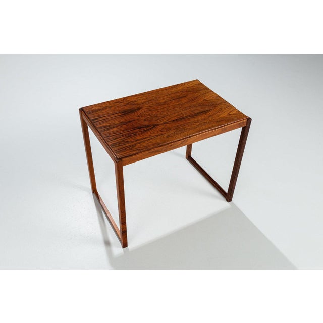 Rosewood Sled-Legged Side Tables, Denmark, 1960s, Set of 2 For Sale - Image 6 of 14