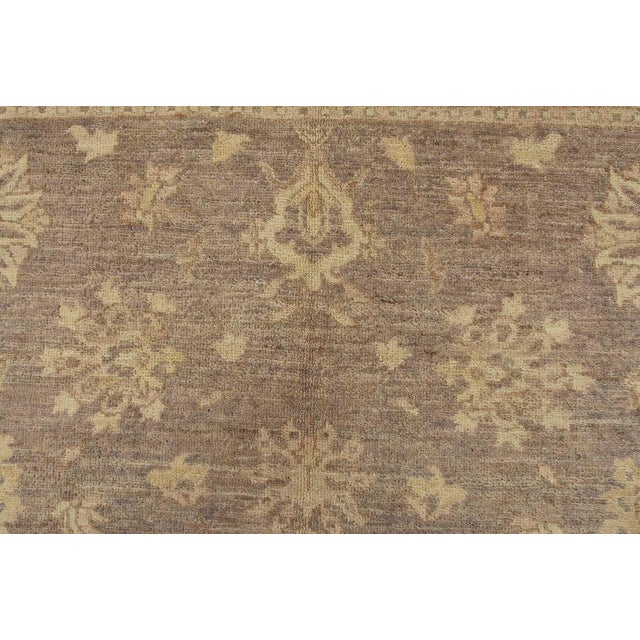 Purple Ziegler Rug 5′ X 5’1” Lilac Wool Traditional Hand-Knotted Oriental Carpet For Sale - Image 8 of 12