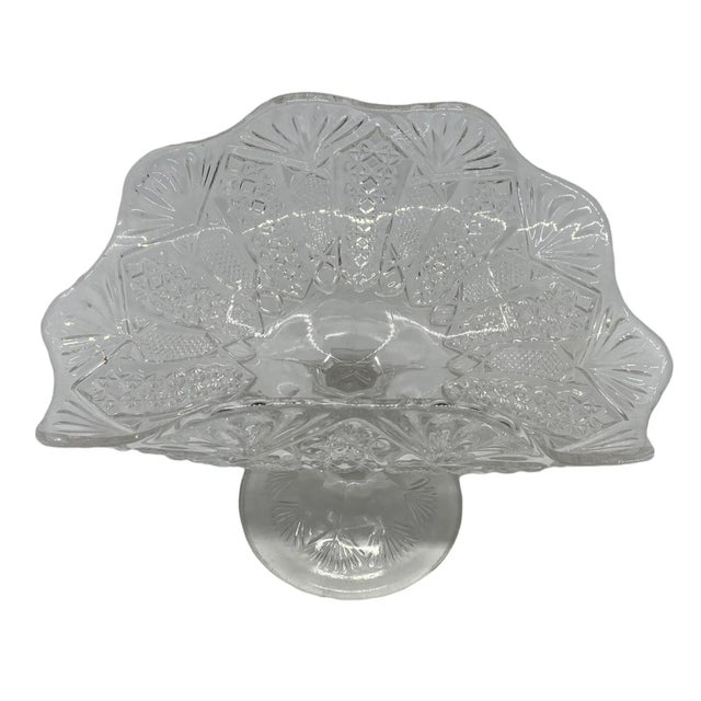 Late 19th Century American Pattern Pressed Glass Footed Banana Stand For Sale - Image 4 of 13