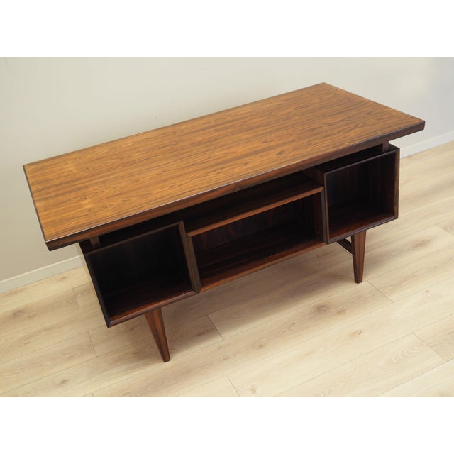 Brown Danish Rosewood Desk, 1960s For Sale - Image 8 of 18