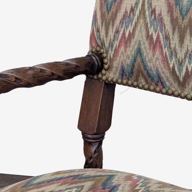 Antique Upholstered Bench For Sale In San Francisco - Image 6 of 8