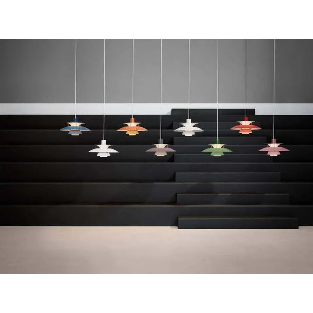 Louis Poulsen Poul Henningsen Ph 5 Pendant for Louis Poulsen in All White For Sale - Image 4 of 5