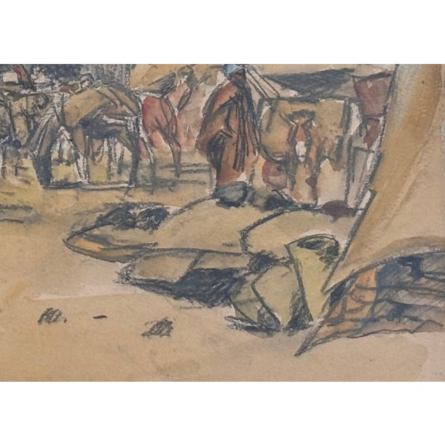 Original Late 19th Century Art Hl Hildabrant Tangiers Drawing Framed For Sale - Image 17 of 17