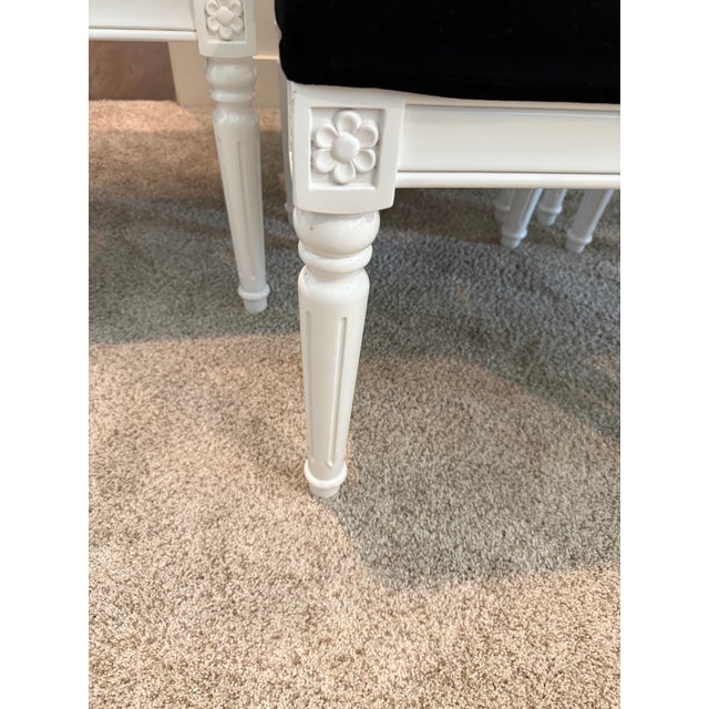 Set of 6 Lacquered Wood Framed Dining Chairs For Sale In Nashville - Image 6 of 6