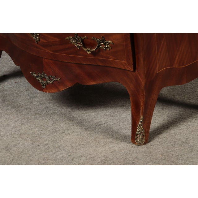 Purple Baroque Chest of Drawers in Mahogany, 1920s For Sale - Image 8 of 18