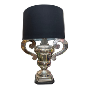 Large Scale Nickel Plated Sculptural Urn Lamp