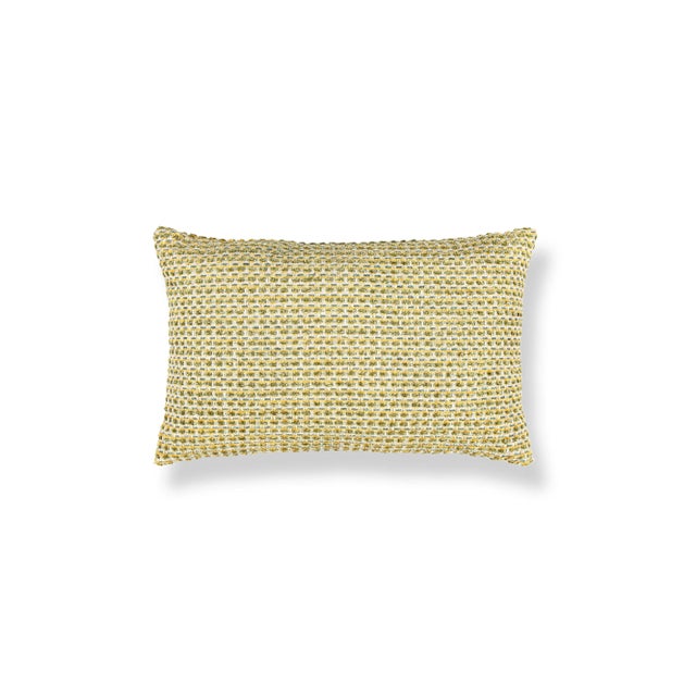 Contemporary The House Of Scalamandré Heatherton Lumbar Pillow In Lemon For Sale - Image 3 of 3
