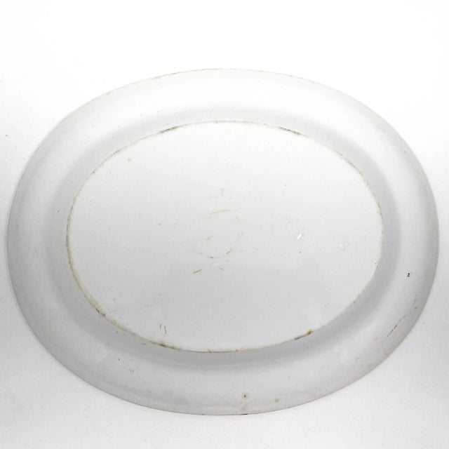 Antique Copeland transferware platter with a lagoon and blossom motif. English. Stamped on reverse Copeland. W.T. Copeland...