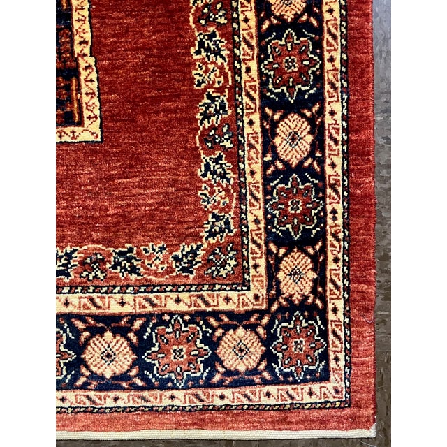 Vintage Hand-Knotted Persian Kashkoli Rug 3'7" X 4'9" For Sale - Image 4 of 6