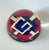 Gucci Geometric G red white and blue glass paperweight / Made in Italy Original mark stamped underside, comes in original...