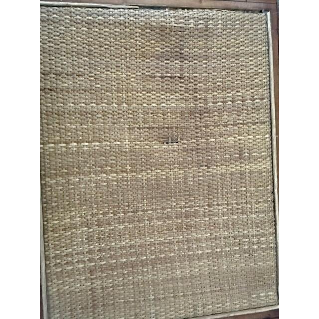 Mid-Century L. Hitchcock Stenciled Writing Desk & Matching Caned Bench – 2-Piece Set For Sale - Image 12 of 16