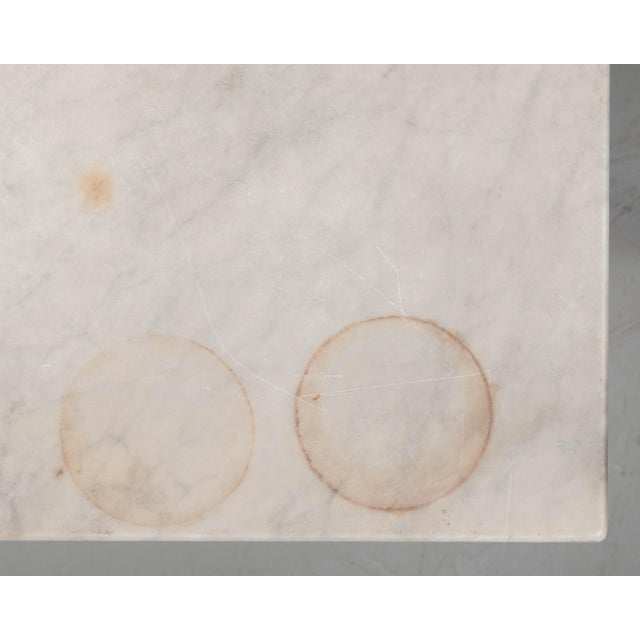 19th Century French Cast Iron Marble Top Bistro Table For Sale - Image 10 of 11