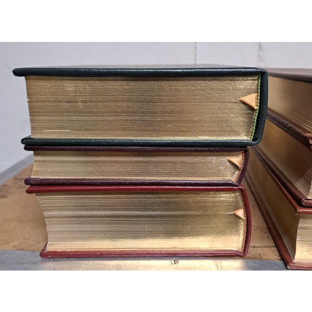 Animal Skin Easton Press Library of the Presidents Set of 9 Leather Books For Sale - Image 7 of 17