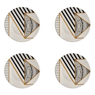 Alina Dessert Plate Set of 4 by Nina Magon For Sale