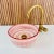 Ceramic Handmade Moroccan Pink Ceramic Sink for Bathroom For Sale - Image 6 of 8