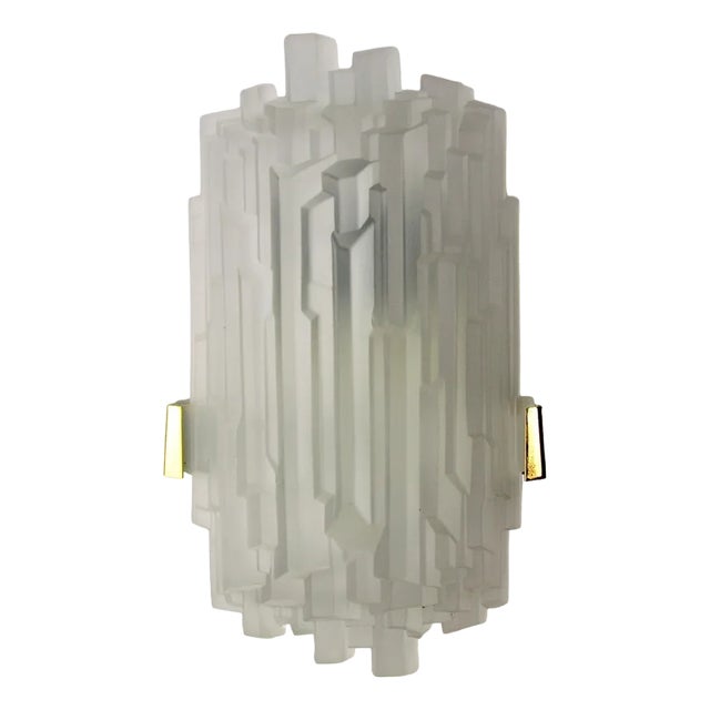 Austrian Wall Lamp in Frosted Glass by J.T Kalmar, 1970 For Sale