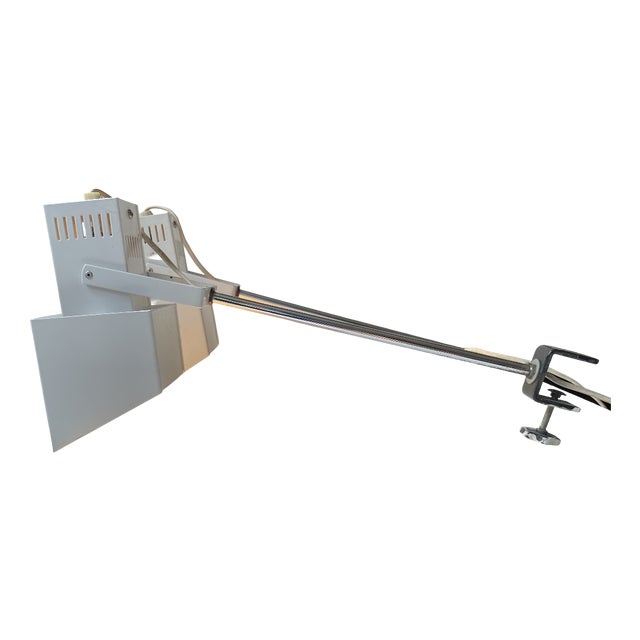 Industrial Scandinavian Wall or Clamp Lamps by Davids Lampe, 1970s, Set of 2 For Sale