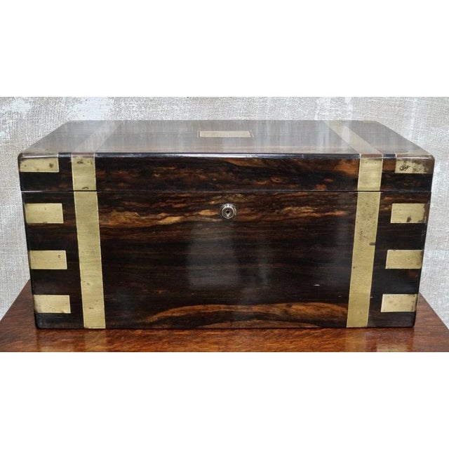 Victorian Coromandel Writing Slope, 1890s For Sale - Image 9 of 9