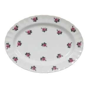 Pink Rose Ceramic Serving Platter