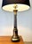 Mid Century Chrome and Antique Brass Column Table Lamps by Knob Creek of Morganton For Sale In New York - Image 6 of 10
