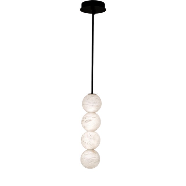 Raim Pendant Lamp with 4 Spheres by United Alabaster For Sale