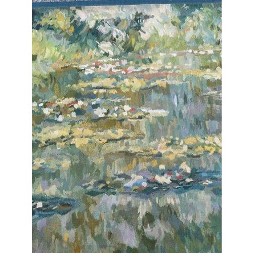 1960s French in the style of Aubusson Tapestry Water Lilies attributed to Claude Monnet, 1960s For Sale - Image 5 of 18