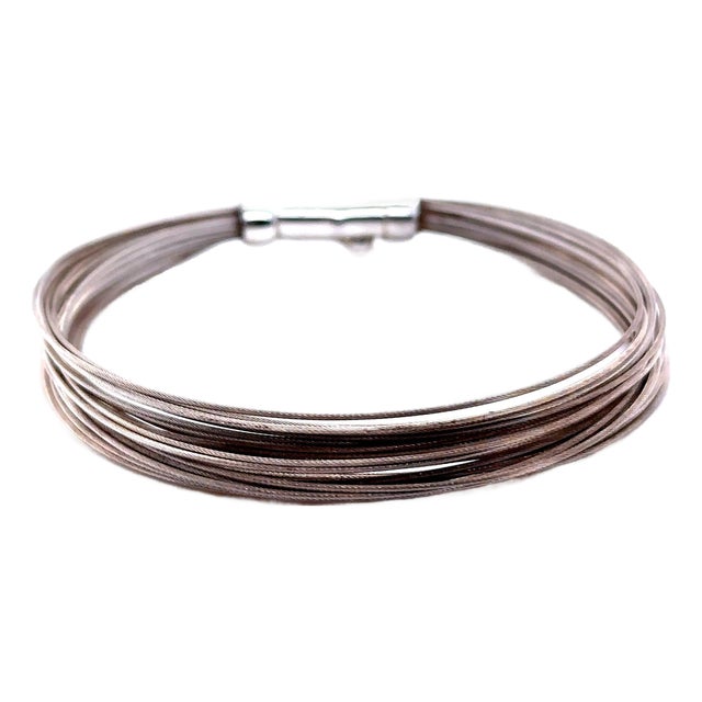 Tiffany & Co. Sterling Silver Vintage Multi-Wire Strand Bracelet 14.2g For Sale