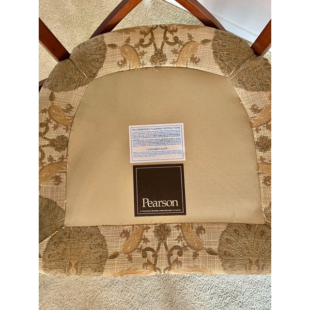 Pearson Pearson Wood Open Back Armchair For Sale - Image 4 of 9