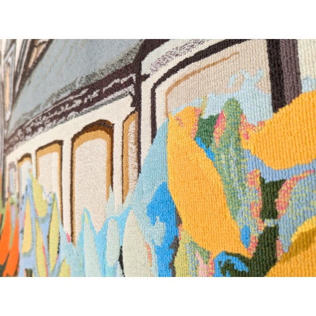 David Adickes "L'Eglise De St. Genevieve" Abstract Architectural Tapestry of a Cathedral, 1970s For Sale - Image 4 of 12