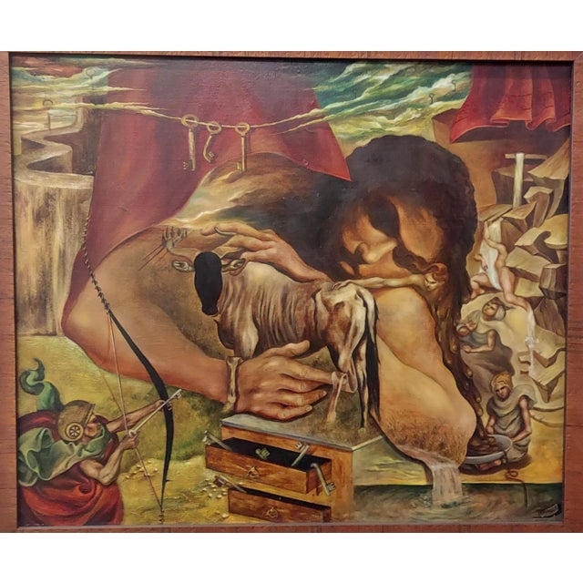 The oil painting on canvas is in fine condition and comes from the Mrs. Henry Ford Jr's estate. It has two gallery labels...