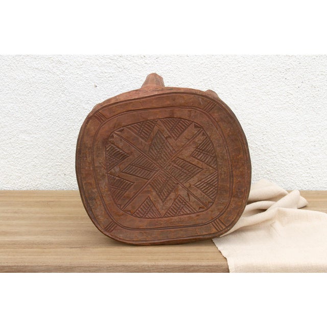 African Carved Vintage Heritage Nupe Stool For Sale - Image 3 of 8