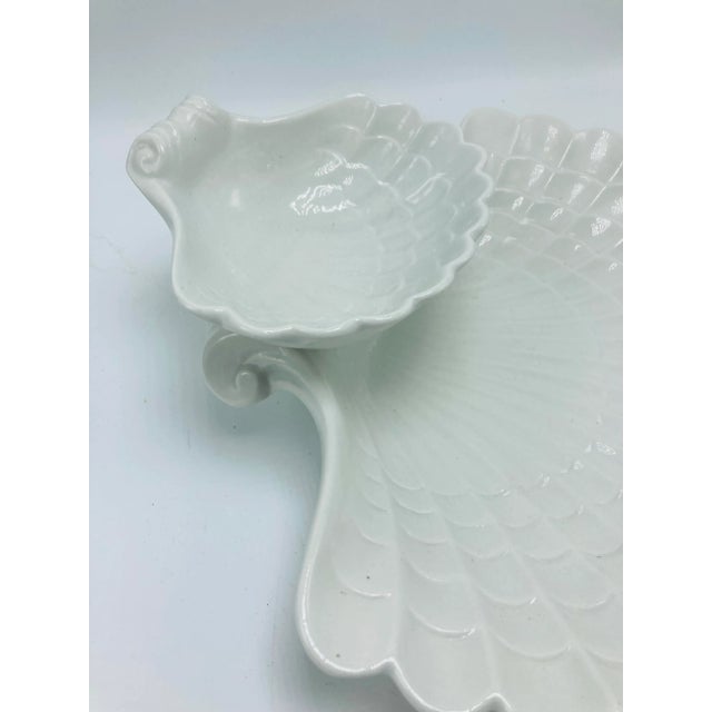 1980s Italian Ceramic Shell Serving Platter For Sale - Image 5 of 7