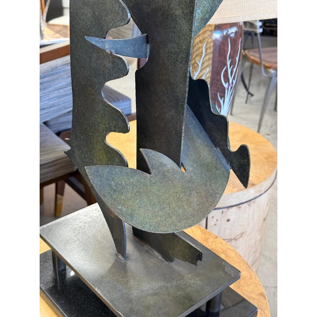 1991 Daniel Stolpe Abstract Iron Sculpture For Sale - Image 13 of 18