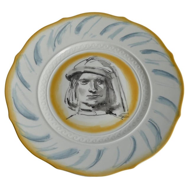 Richard Ginori Decorative Plate — “Lorenzo il Magnifico” Design by Luciano Guarnieri (Italy, 1996) This striking vintage...