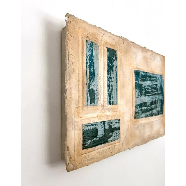 Serigraph on ceramic with intricate tree designs framed by textured, aged-looking borders, creating contrast and depth....