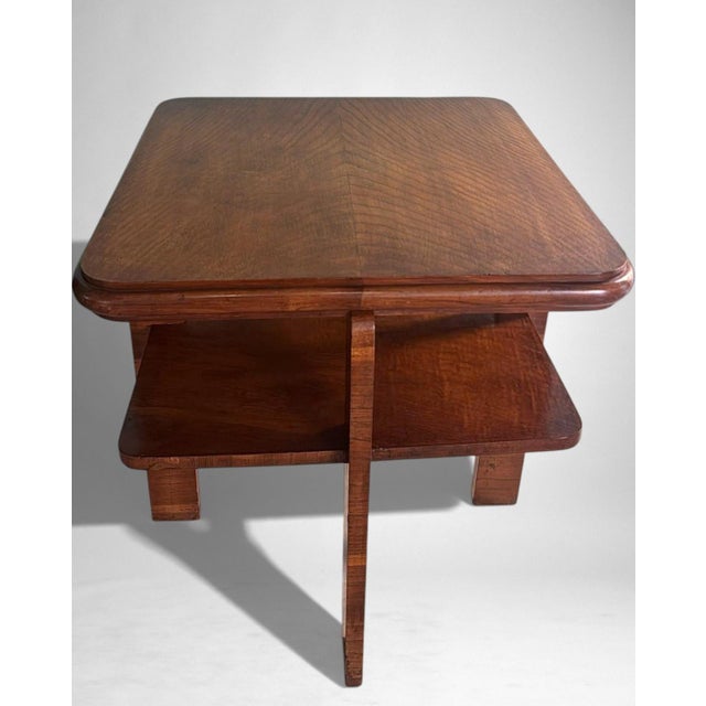 Brown Mid 20th Century Art Deco Italian Square Tea/Coffee Table For Sale - Image 8 of 18