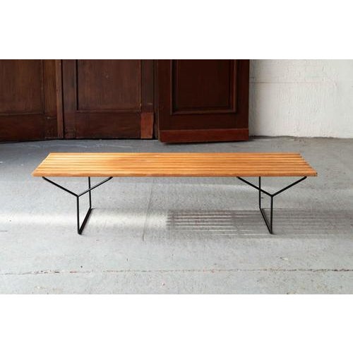 Slatted Bench 400 by Harry Bertoia For Sale - Image 9 of 18