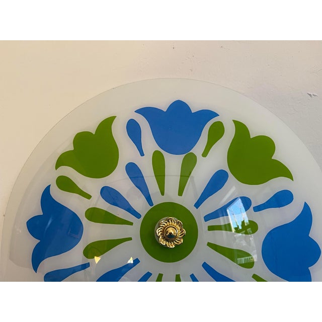 Marimekko 1960s Graphic Floral Ceiling Light For Sale - Image 4 of 7