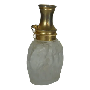 Mid 20th Century Lalique Molinard Le Provencal Atomizer Bacchanate Nude Figure Perfume Bottle
