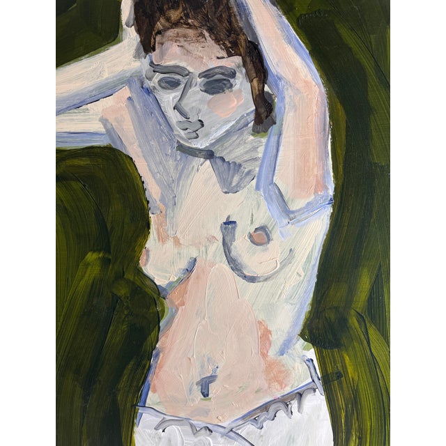 Original Nude Expressionist Figure Painting on Paper by Wren Meyers For Sale - Image 4 of 4