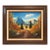 1970s Glenda Stephens Signed Mountain Landscape Painting in Wood Frame For Sale