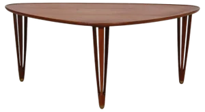 Triangular Coffee Table in Teak, 1960s