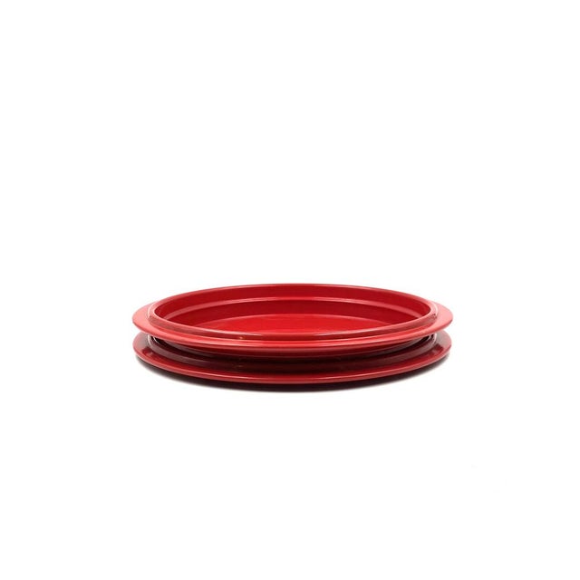 Metal Red Centerpiece / Tray by Gianfranco Frattini, Italy, 1970s For Sale - Image 7 of 17